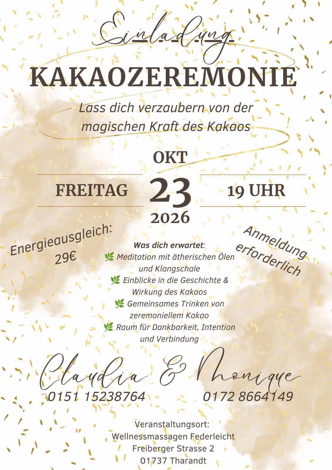 VA find your balance_1609206 Flyer der Kakaozeremonie am 23.10.2026